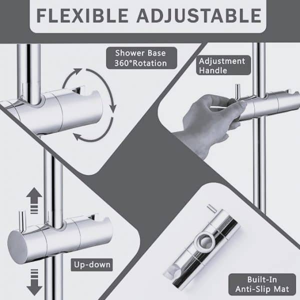 Démonstration de la flexibilité et l'ajustabilité du produit