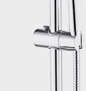 barre de douche monté avec pommeau sur le support